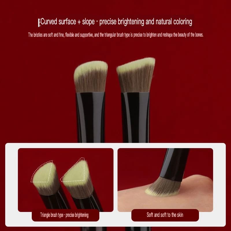 Meizu N11 Triangular High-gloss Brush, Slope Matte Facial Brightening Brush, Seamless Concealer Soft Bristle Makeup Brush