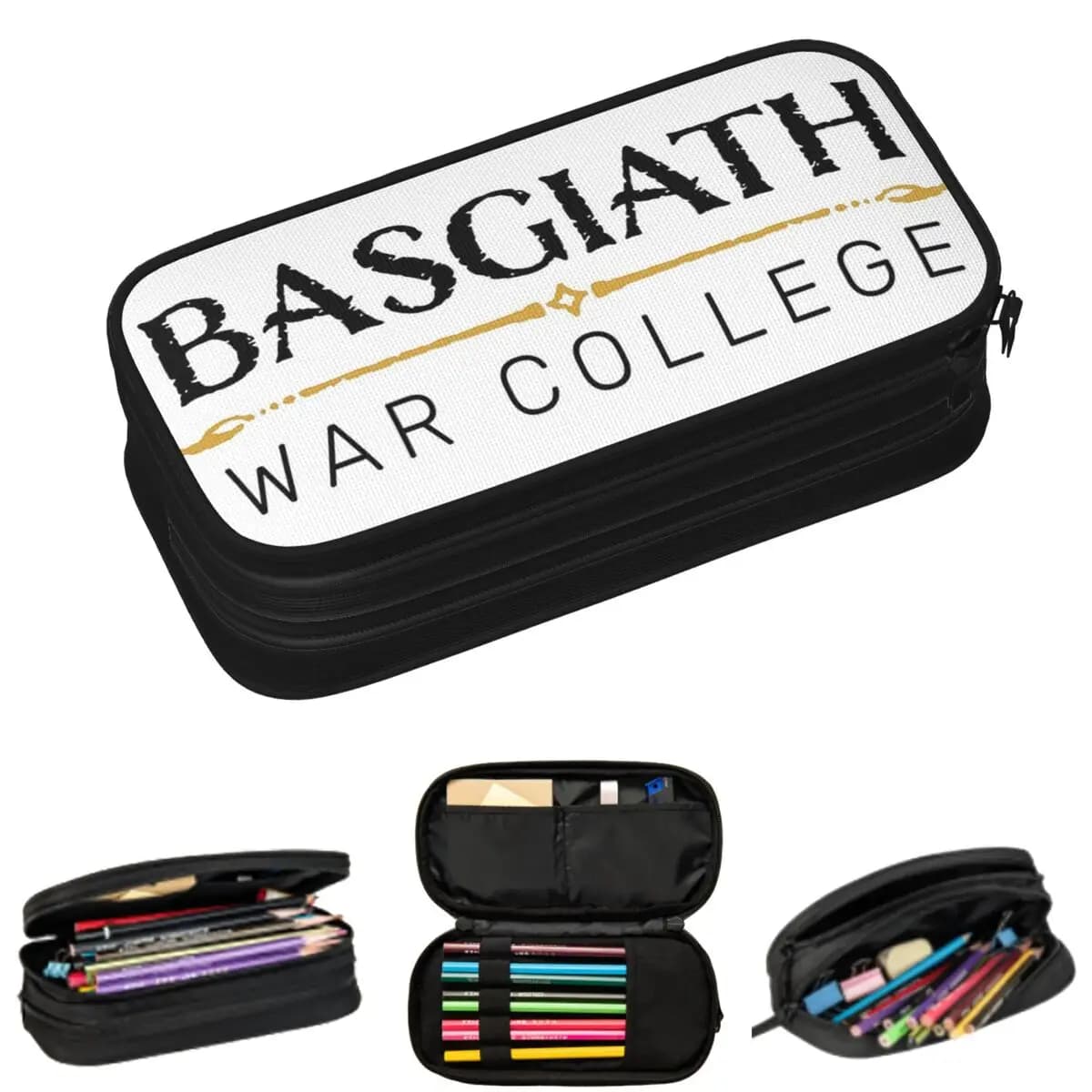 Astucci per matite Fourth Wing Basgiath War College Basgiath per studenti, astuccio per penne, astuccio per matite di grande capacità