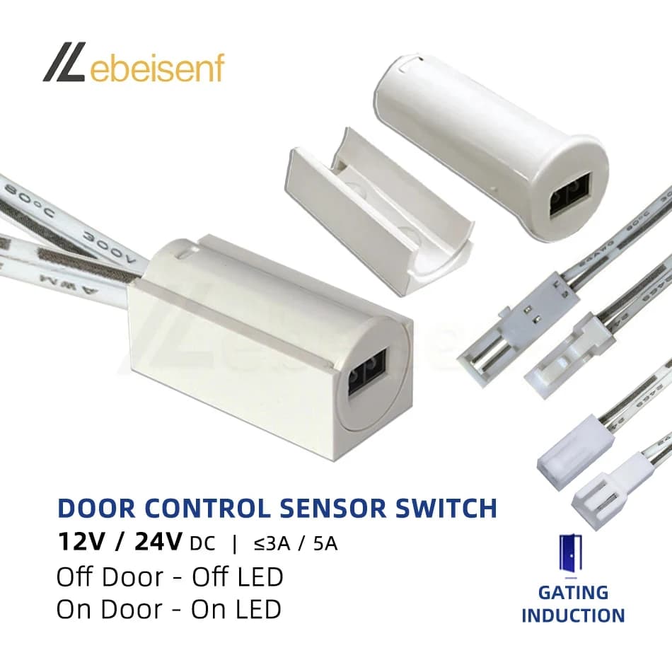 Nuovo interruttore del sensore di controllo della porta DC 12V 24V 5A Dimmer a induzione 2m filo per armadio da cucina cassetto armadio On/Off illuminazione a LED