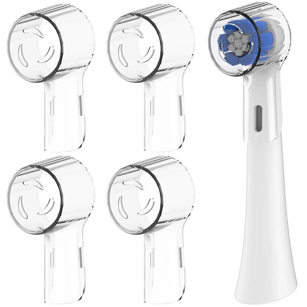 4x compatible with Oral B iO electric toothbrush heads, dust cover, protective caps for OralB round toothbrush heads