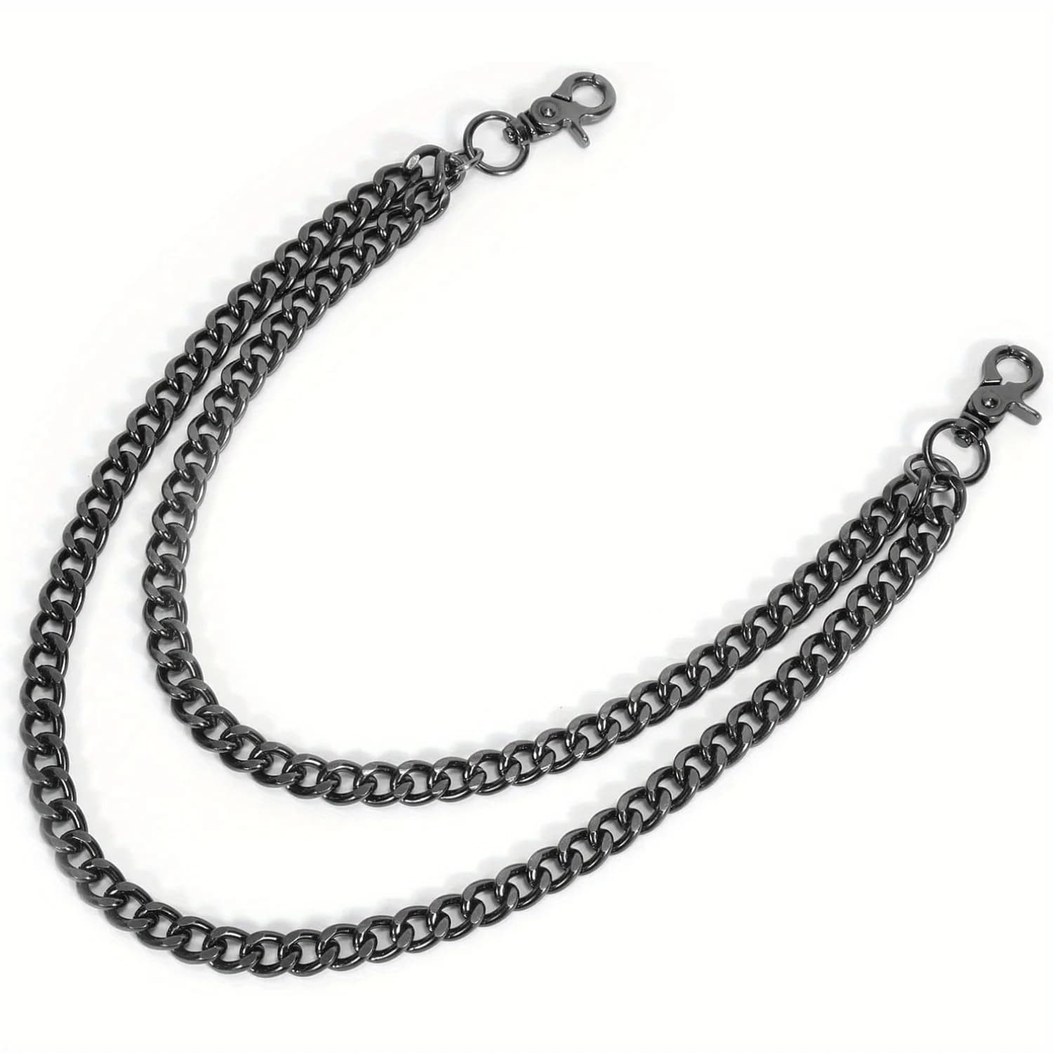 Catena portafoglio con catena in vita punk per uomo donna Portachiavi tascabile lungo con fermagli a moschettone per chiavi Jeans Pantaloni Cintura