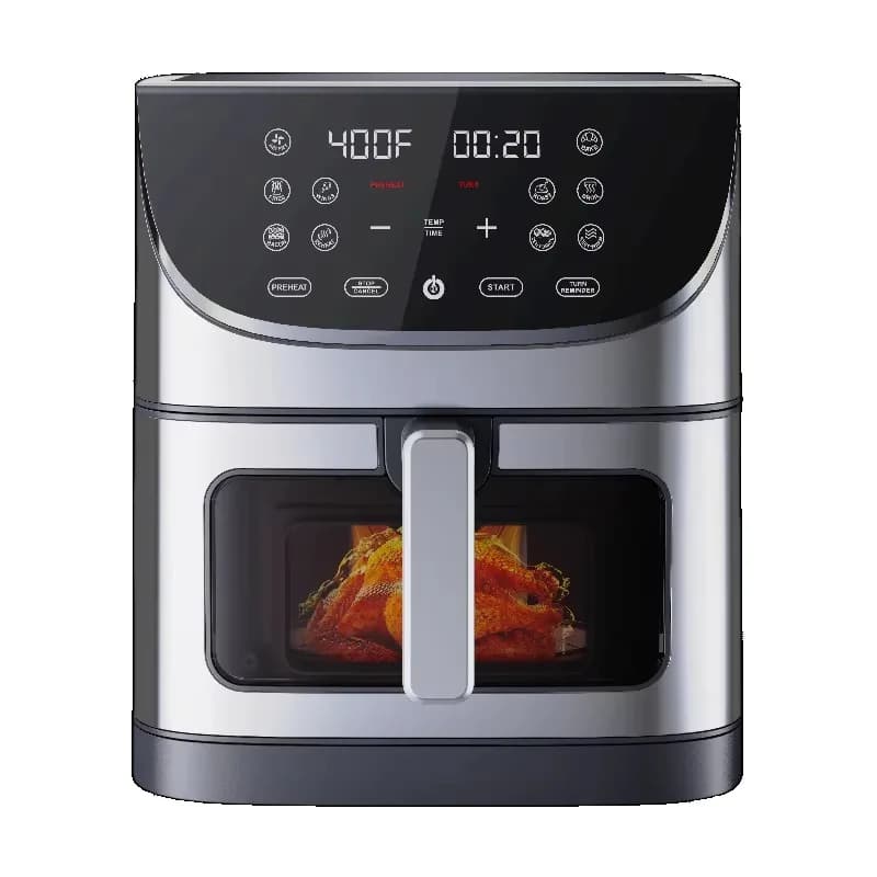 Vendita calda in acciaio inossidabile digitale 8L piccola cucina domestica cottura facile touch screen elettronico friggere, 1700 W, friggitrice ad aria di surriscaldamento