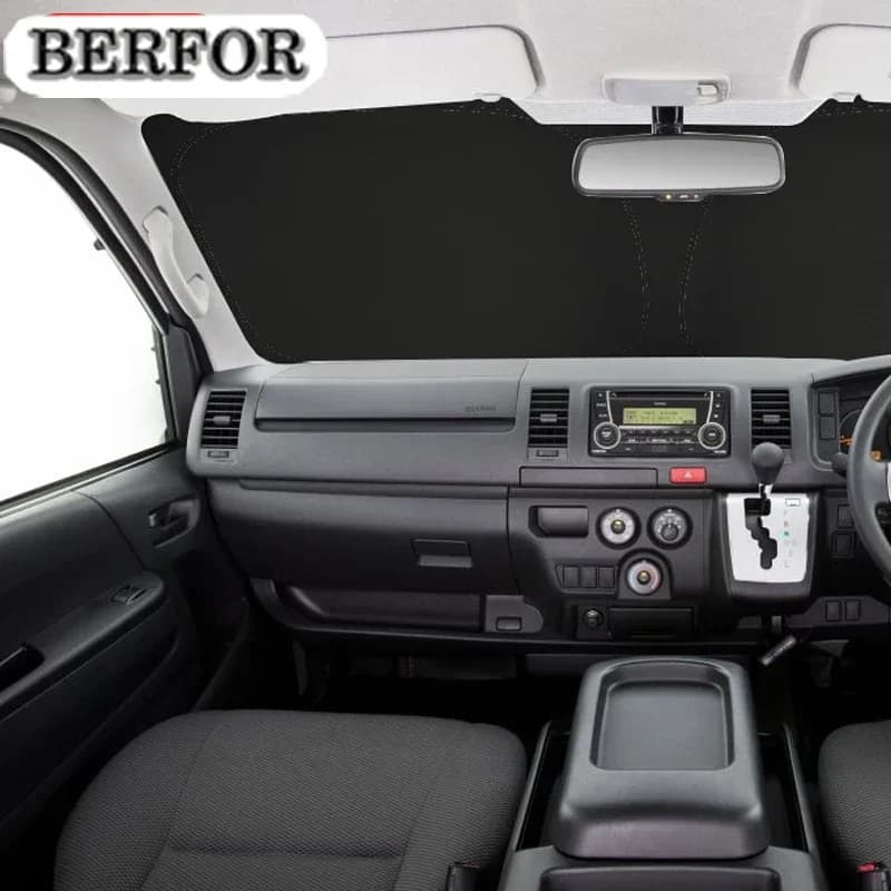 Per Toyota Hiace 200 2016-2023, Parasole per Parabrezza Nano-Isolante, Protezione Solare per Finestrino Anteriore, Accessori Interni