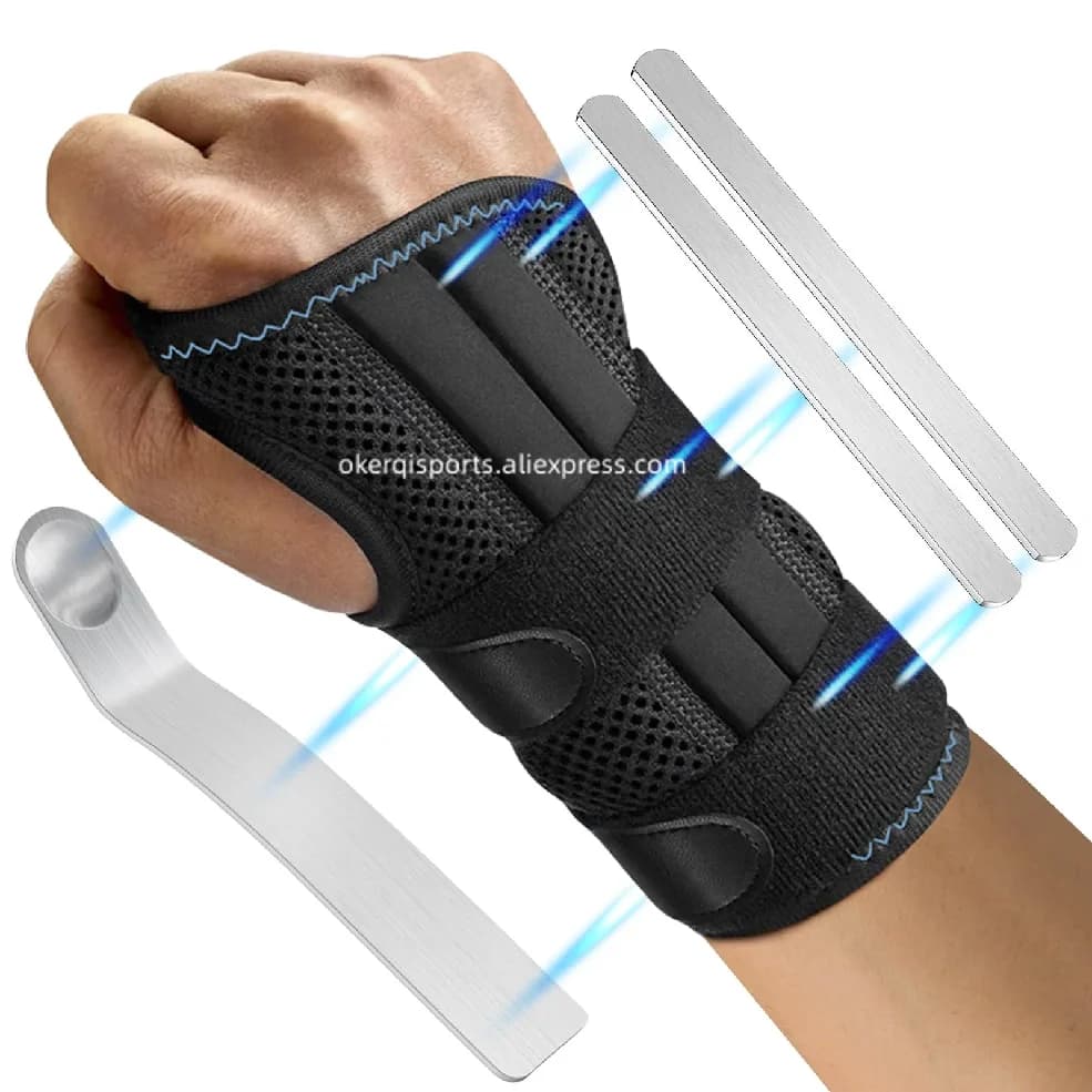 Supporto per Polso Regolabile, Fascia da Polso Sportiva per Mano Destra e Sinistra, per Fitness, Sollevamento Pesi e Sollievo dal Dolore
