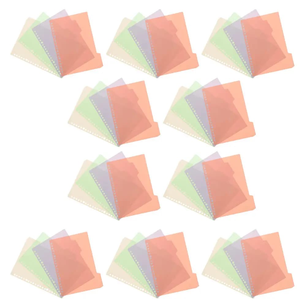12 Set di Divisori in Plastica per Raccoglitori con Linguette Scrivibili, Divisori Extra Larghi per Quaderni, Agende, Documenti, Rapporti e Presentazioni