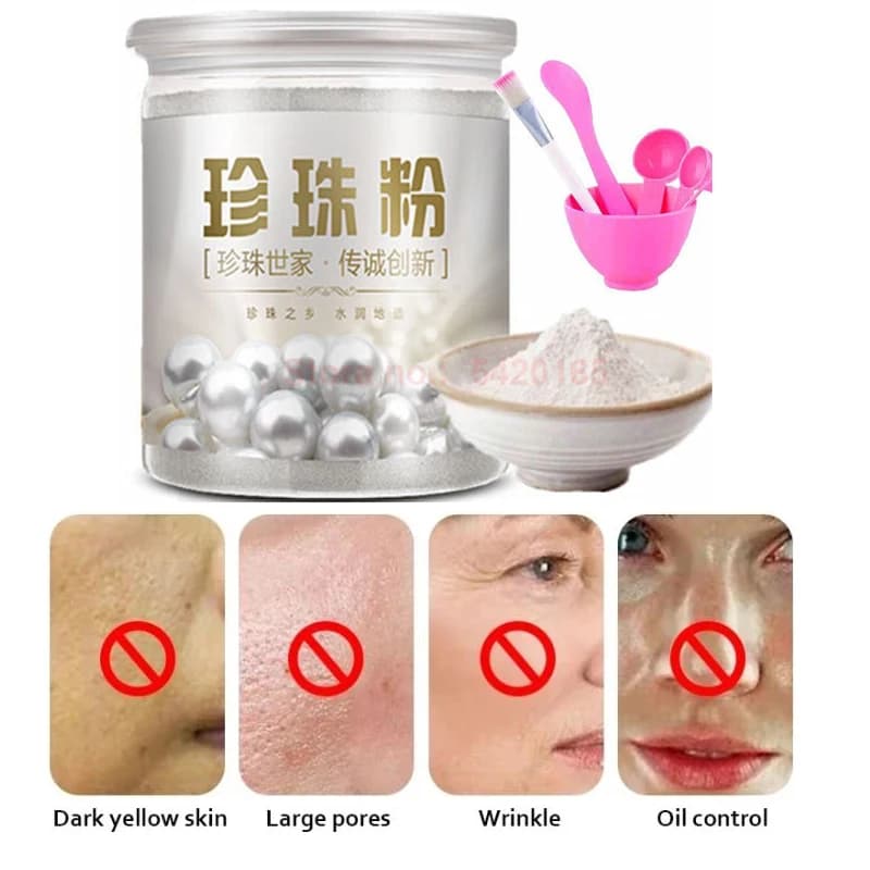 Nanoscale Natural 500g Nano Pearl Powder Whitening Blackhead Spot Freckle Removal Facial Mask With Bowl Set Skin Care
