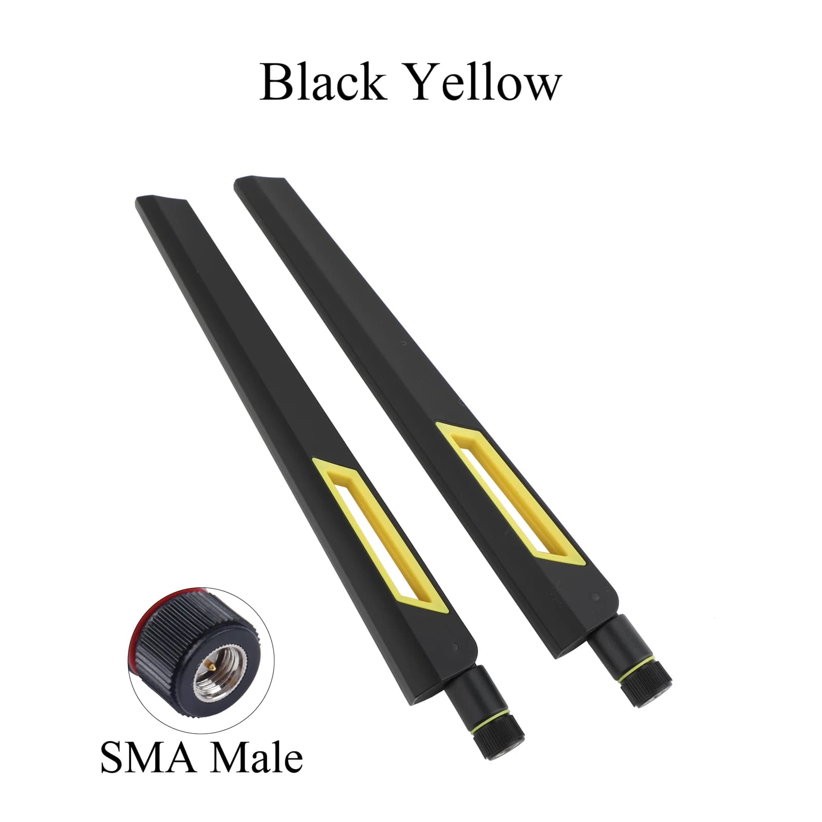 2/4/10PCS 2.4G/5.8G 10dBi Antenna WiFi dual-band SMA/RP-SMA Maschio 2400-5900Mhz Per Scheda di rete PC WLAN, Router ASUS Nero Giallo