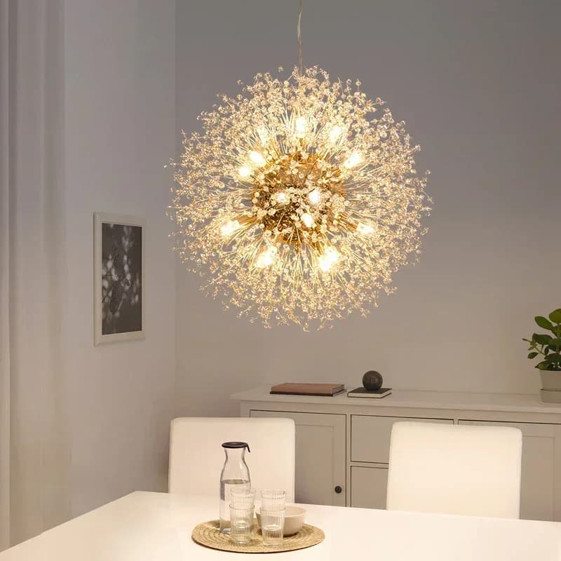 Lampada a sospensione artistica con tarassaco Lampada da ristorante in cristallo moderna e semplice per apparecchio di illuminazione decorazione bancone bar camera da letto