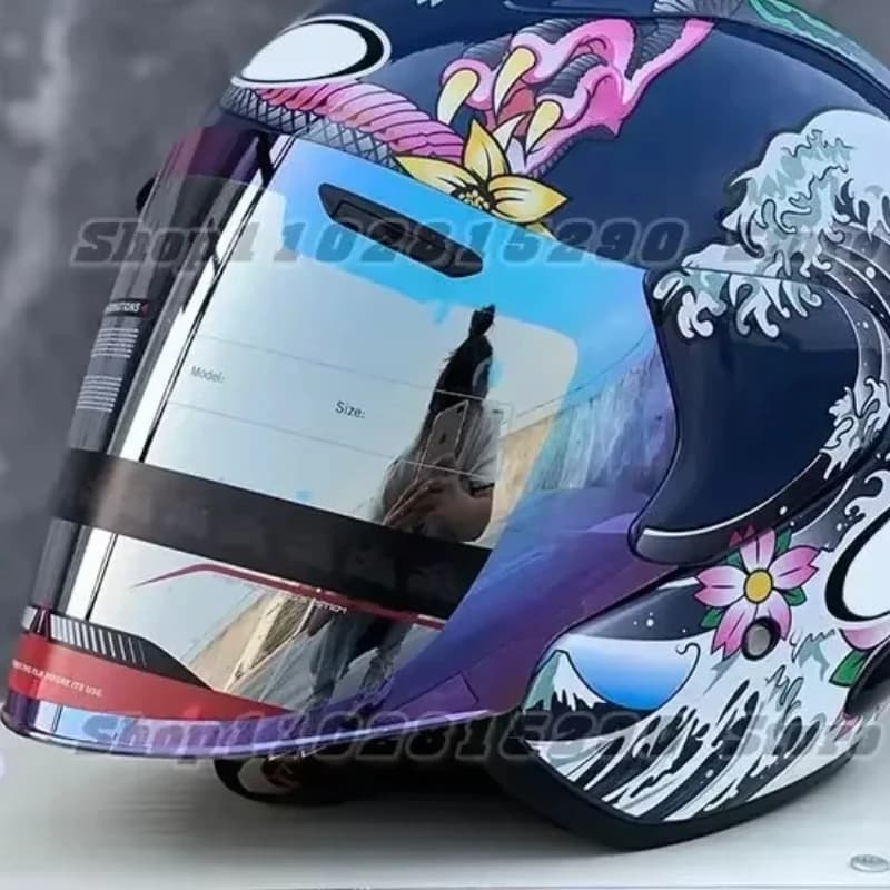 Ram3 Oriental Dragon Mezzo Casco Uomo e Donna Moto Fuoristrada Casco Estivo Downhill Racing Mountain Cross Casco Capacete