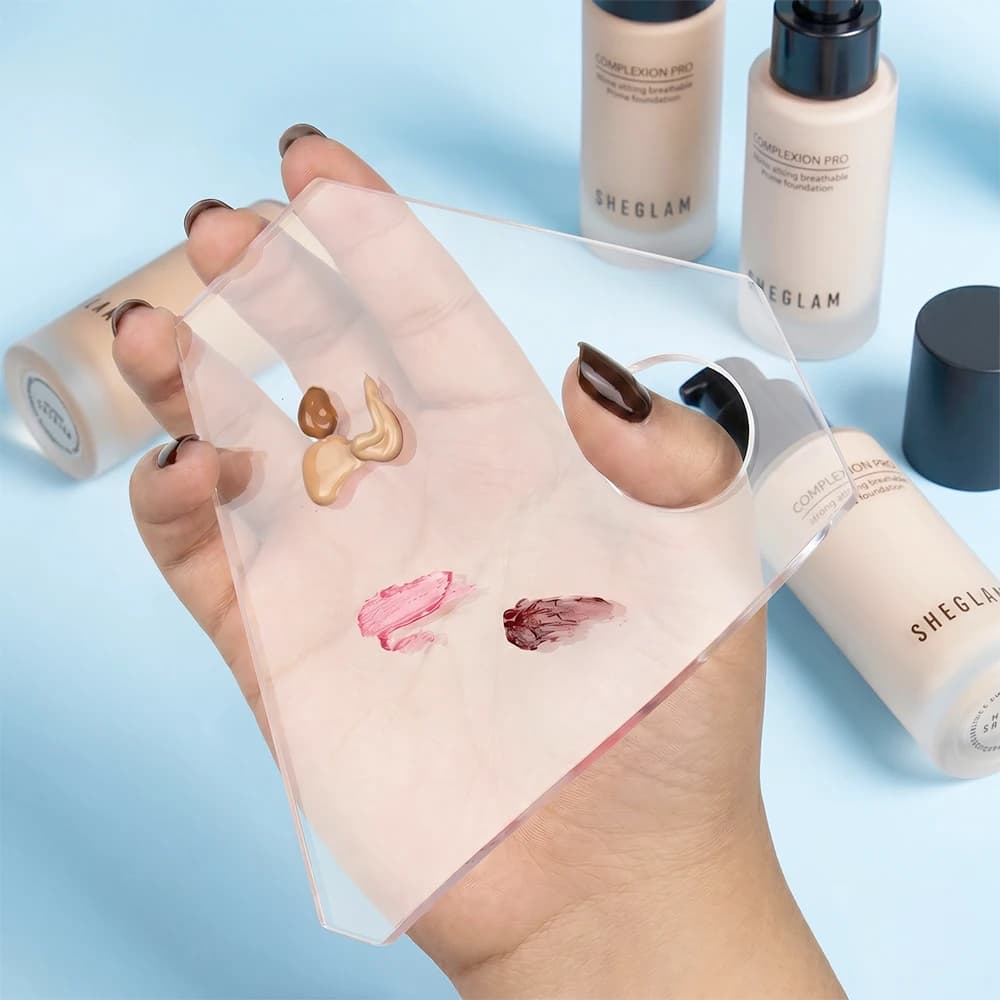 Transparent Acrylic Palette Tool Makeup Palette Liquid Foundation Eye Shadow Mixing Cream Manual Cosmetic Beauty Makeup Mixer