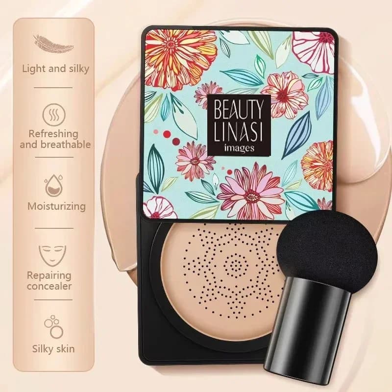 Cuscino d'aria a forma di fungo, CC Cream, fondotinta idratante naturale, correttore, sbiancante, controllo dell'olio, cosmetici per il trucco, BB Cream
