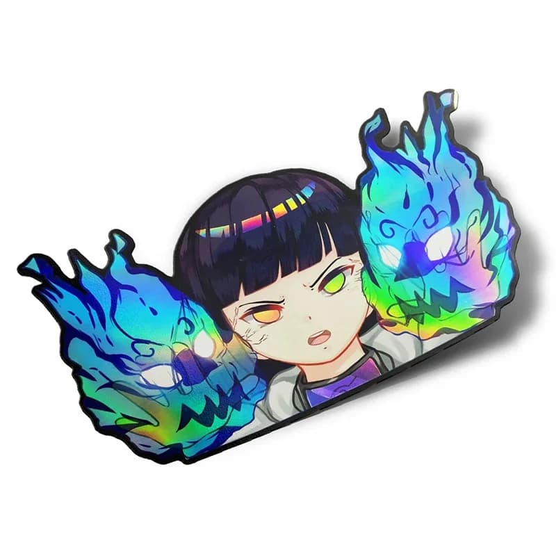 Adesivi per auto impermeabili per cartoni animati Anime Hinata Peeker Graffiti Peeking paraurti per finestrino per auto nessuna decalcomania riflettente 13cm X 7.8cm