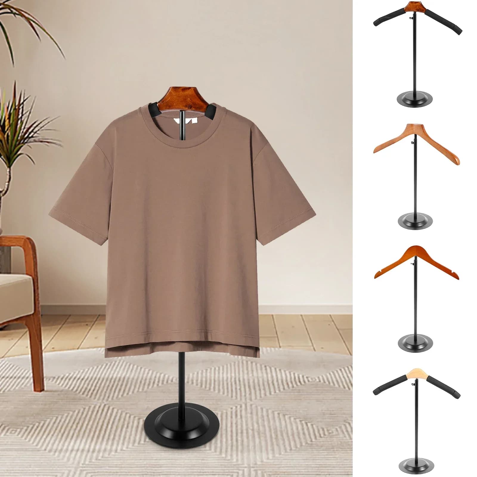 Metal T-Shirt Display, Height Adjustable Stand for Dresses and Dresses, Suitable for Home