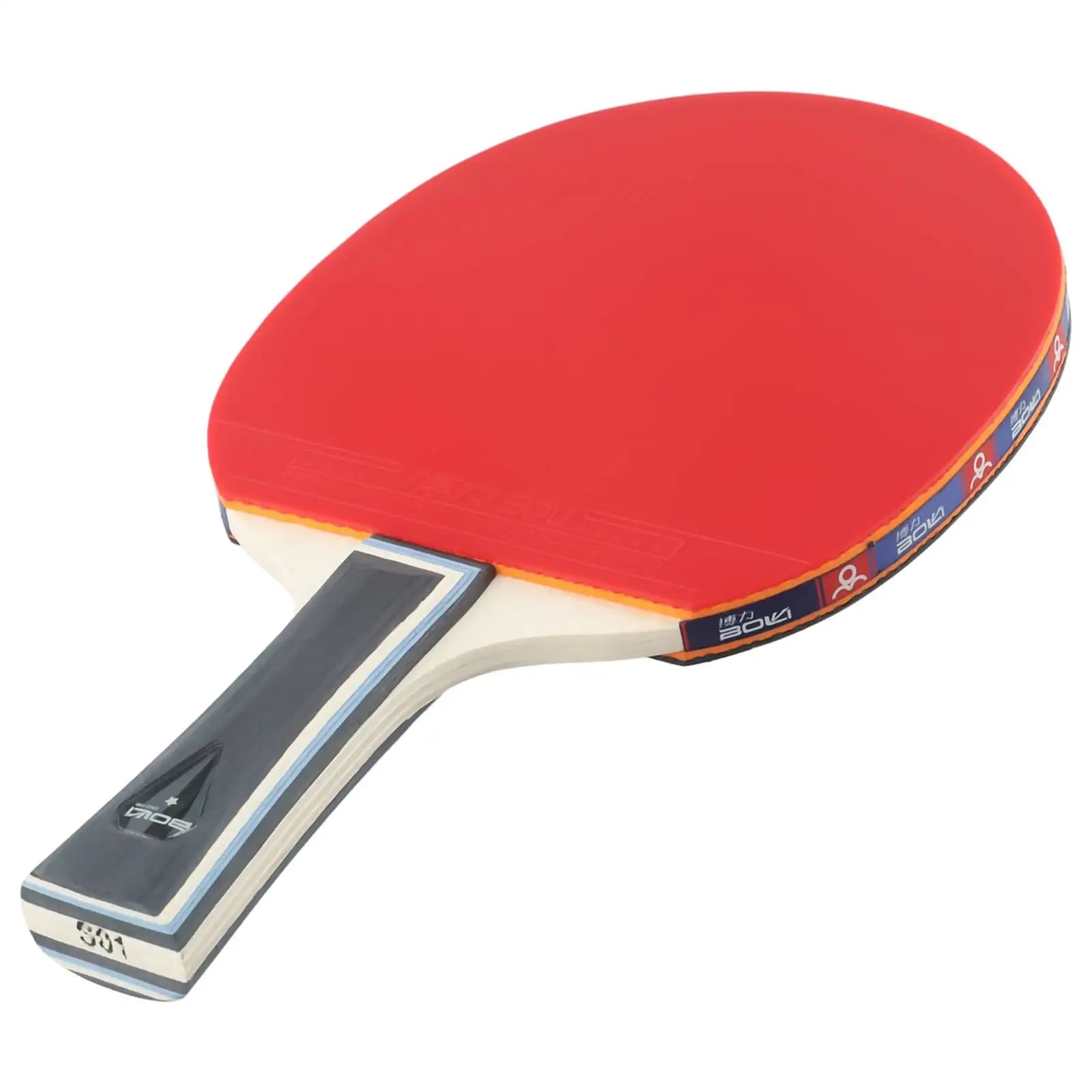 Bat Table Tennis Racket Gifts Replacement Reverse Glue Sports With Bag Wood+Rubber 1 Pc 7 Ply Black+Red Comfortable