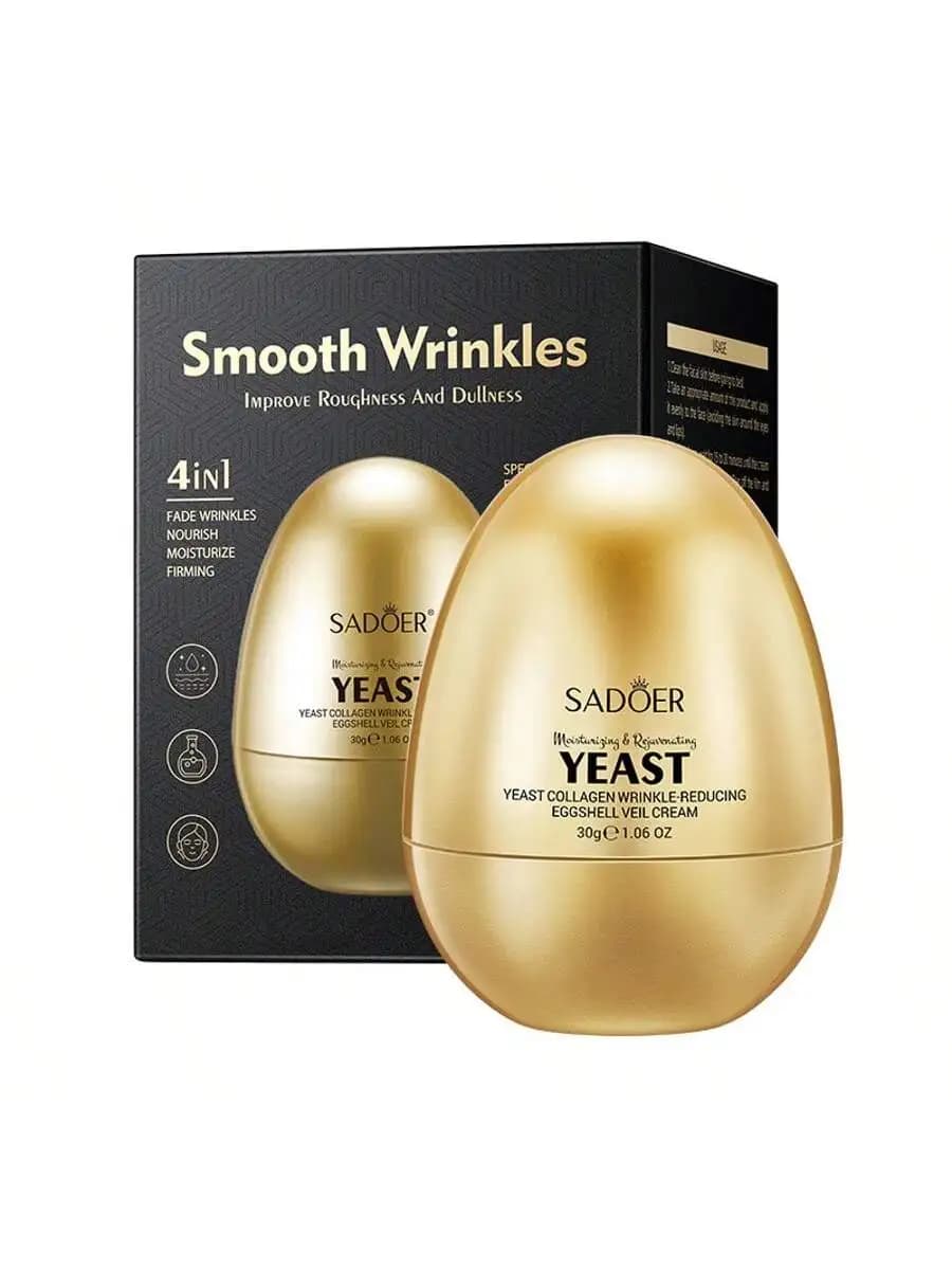 30G Yeast Collagen Veil Cream - Intense Moisturizing Facial Moisturizer, Eggshell Cream