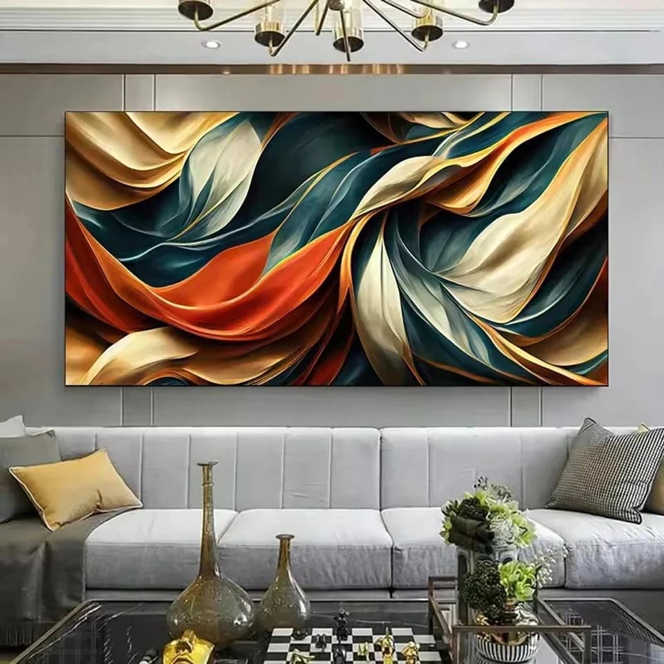 5D DIY Diamond Painting Abstract Color Pigment Fabric Full Square Round Diamond Cross Stitch Mosaic Embroidery Home Decoration