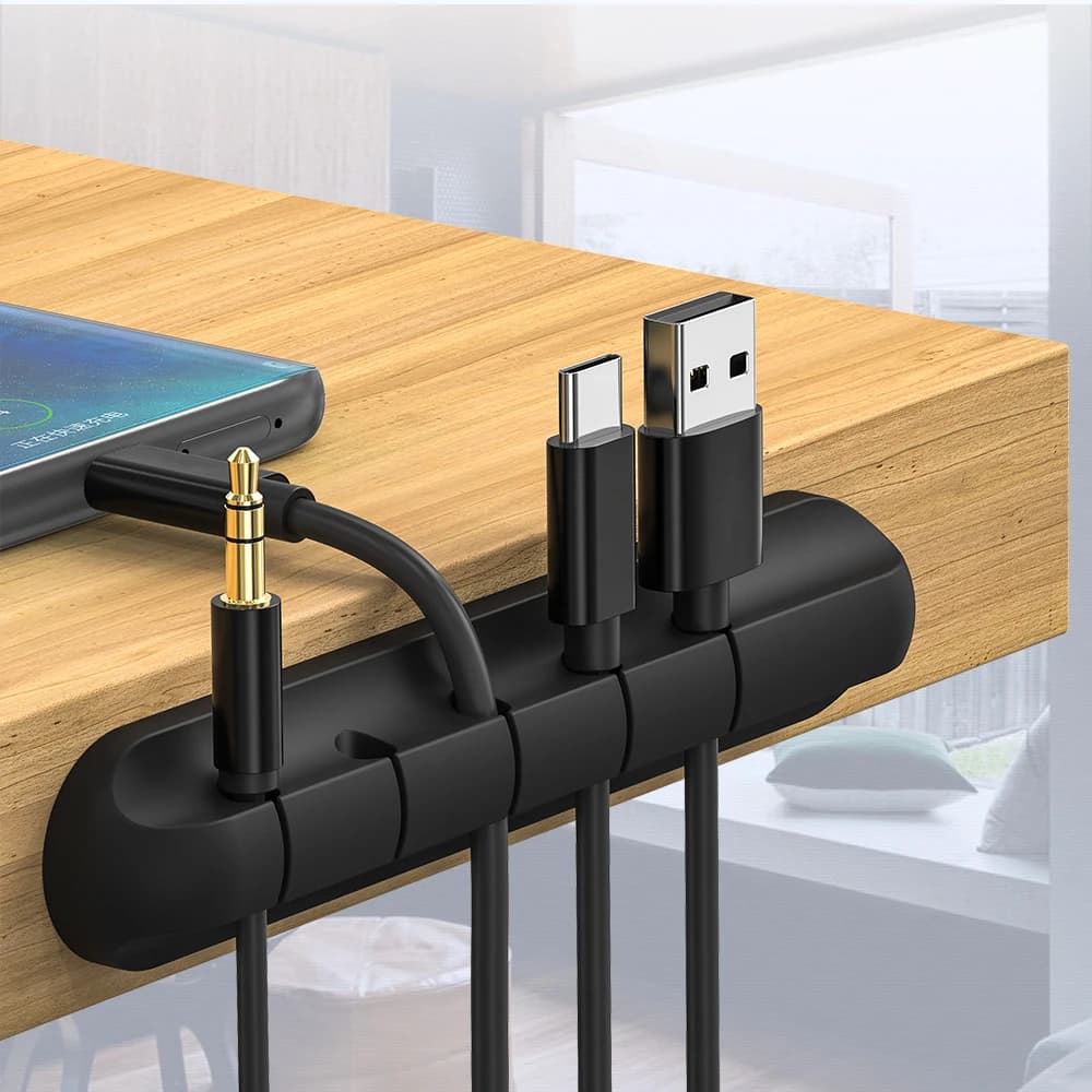 L16 Cable Organizer Silicone USB Winder Desktop Tidy Management clip Holder per Mouse cuffie Wire