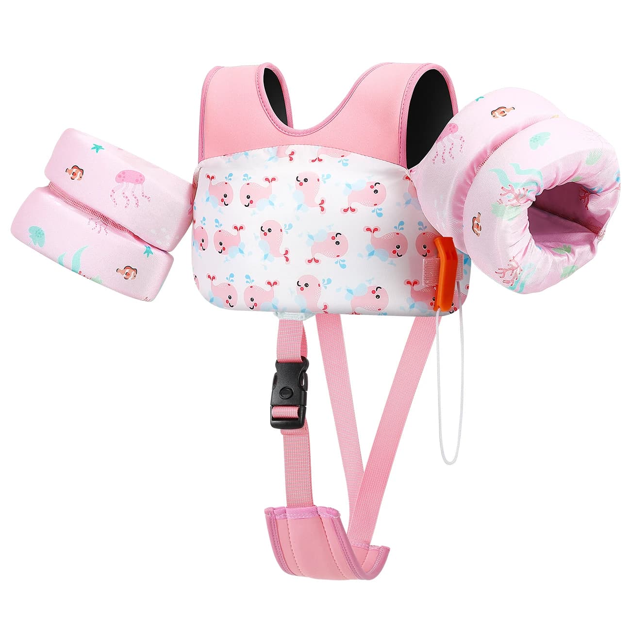 HeySplash Toddler Swim Vest Toddler Floaties Fit 13-30 Lbs Puddle Kids Jumper with Adjustable Strap Pool Float Jacket Arm Float