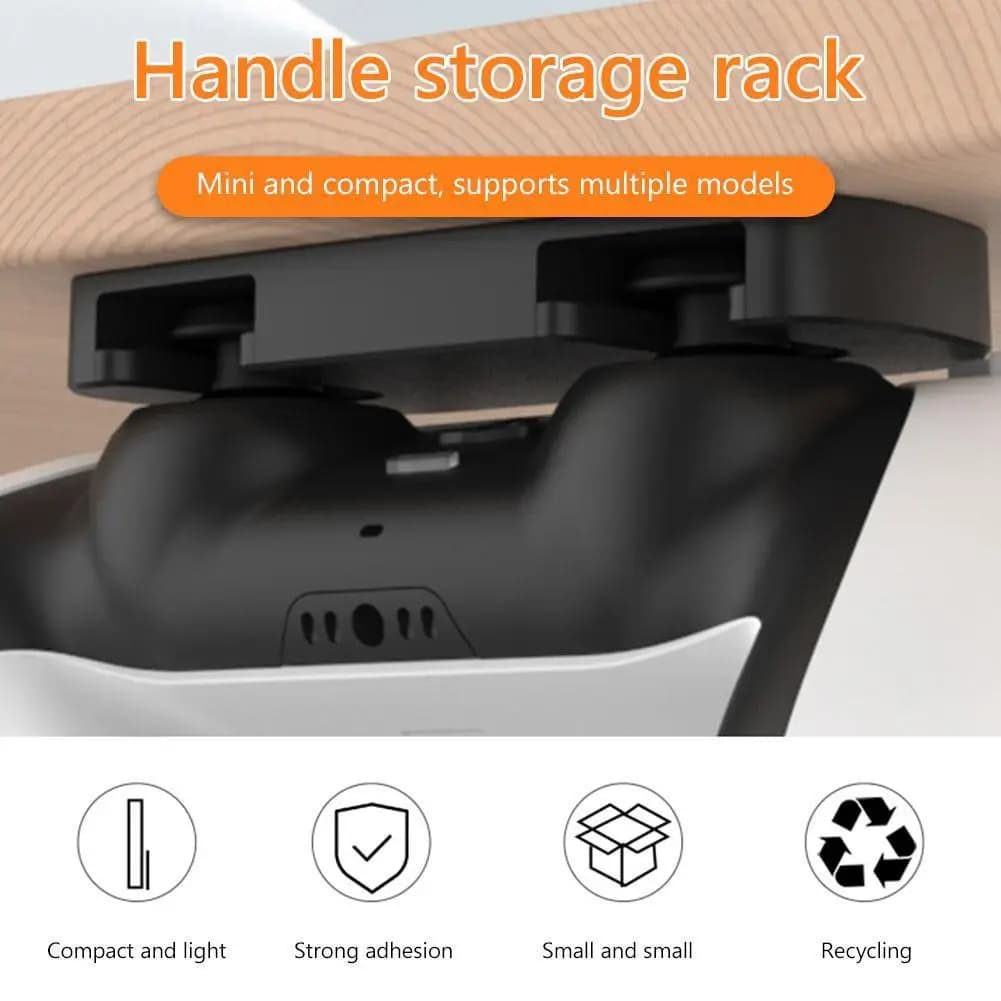 Staffa di sospensione del Controller della Console di gioco in ABS per PS5 PS4 maniglia appesa per Rack di stoccaggio adesivo sotto la scrivania supporto per gancio per Gamepad