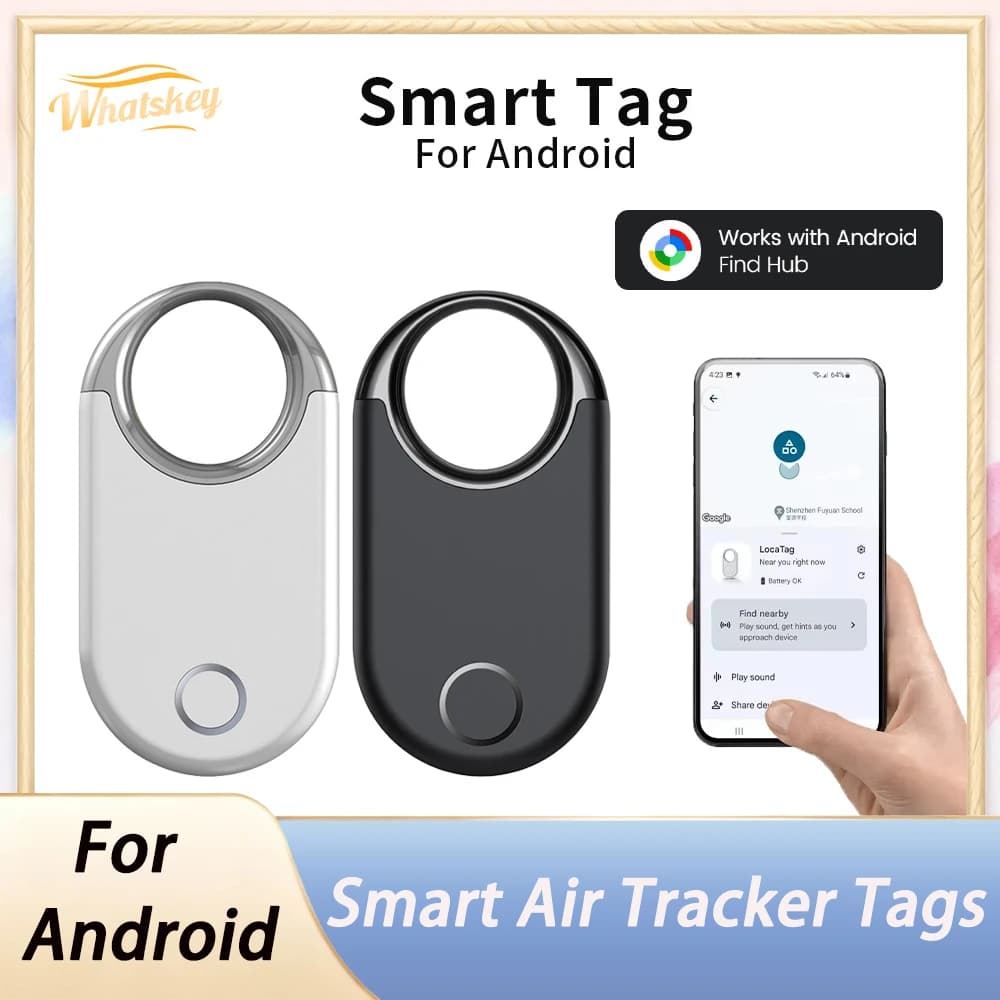 Localizzatore GPS Bluetooth, Dispositivo di Tracciamento Smart Tag, Trova Oggetti per Chiavi, Portafogli, Bagagli, Animali Domestici, Compatibile con Google Find Hub