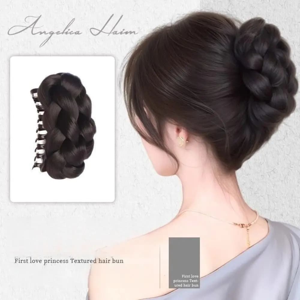 New Synthetic Hair Bun Claw Clip Fluffy Natural Bun Head Wig Black Brown Wig Hair Clip Hair Accessories
