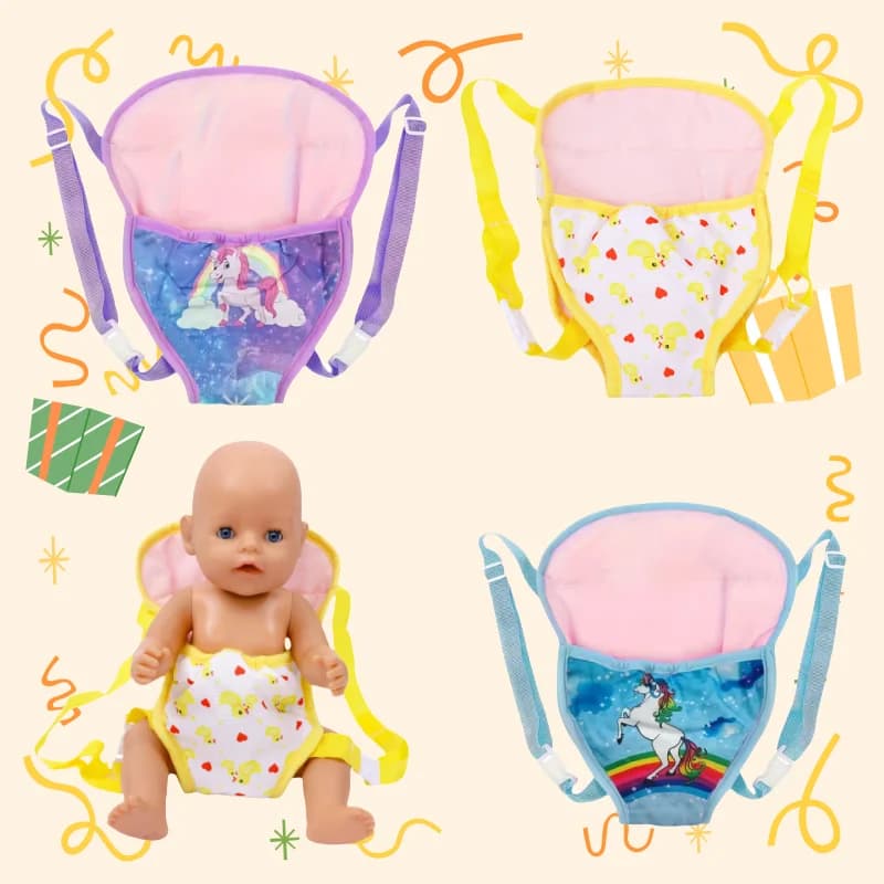 Nuovo zaino per bambole per bambole da 43 cm Mini borsa per il trasporto Accessorio per bambini per bambole da 17 18 pollici Borsa per bambole regalo di compleanno per ragazza