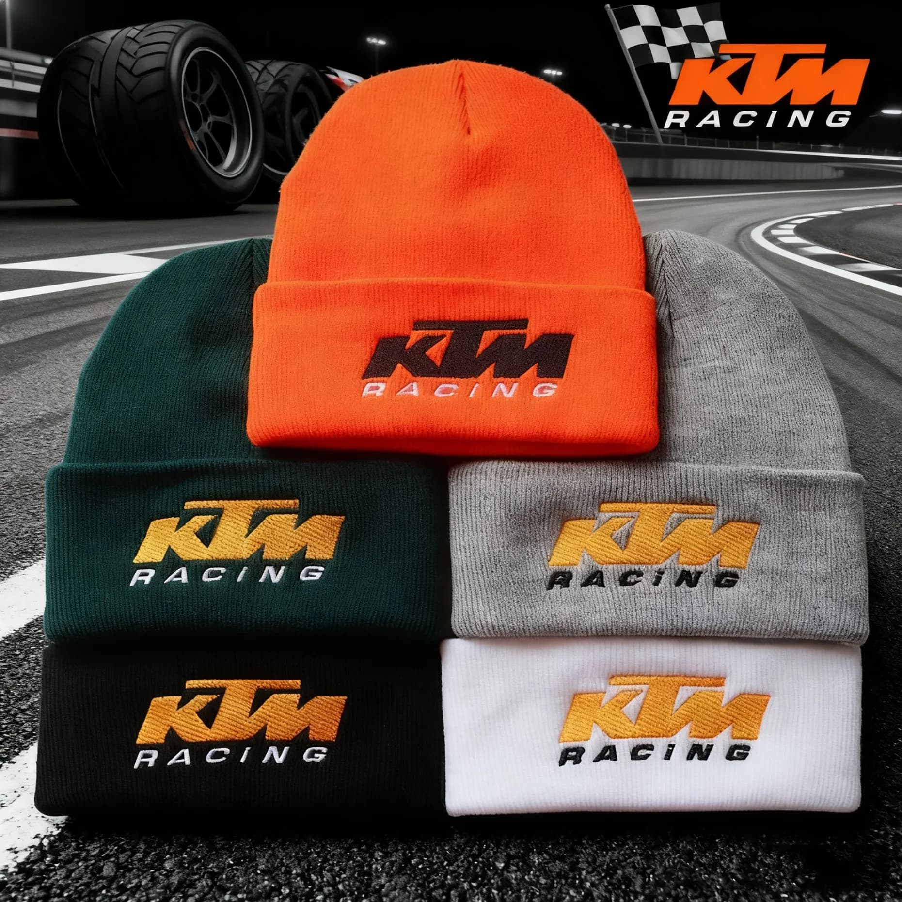 Fashion Styling KTM Knitted Hat Leisure Cap Autumn Winter Warm Fashion Knitted Men Women Hat Car Sticker For KTM CRF YZF EXC Pro