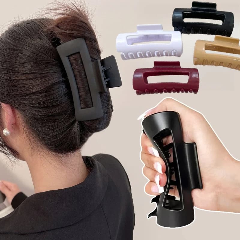 Silicone Flexible Hair Claw Clips, Nonslip Large Bendable Claw Clip | Soft Hair Grip Hairclips for Thin and Thick