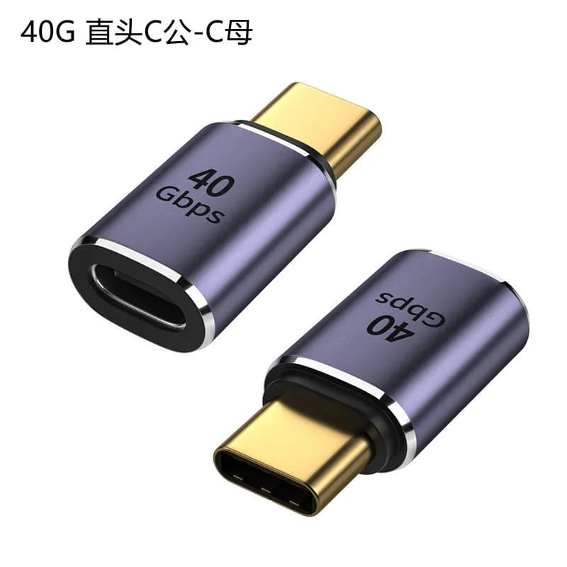 Adattatore USB4 OTG da 100W, da USB-C a USB-C, prolunga Thunderbolt 3, cavo video 8K, convertitore di ricarica e trasferimento dati a 40 Gbps