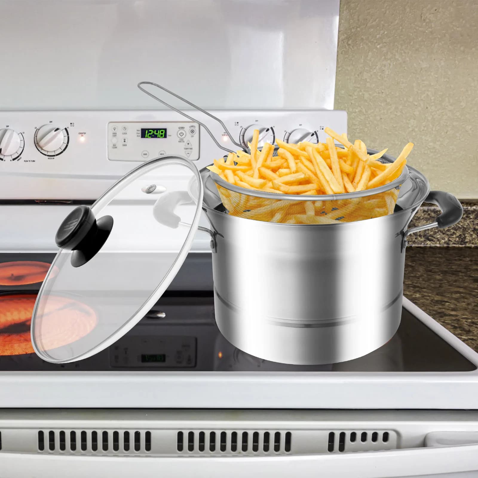 Multifunctional frying pot for cooking chicken wings Seafood