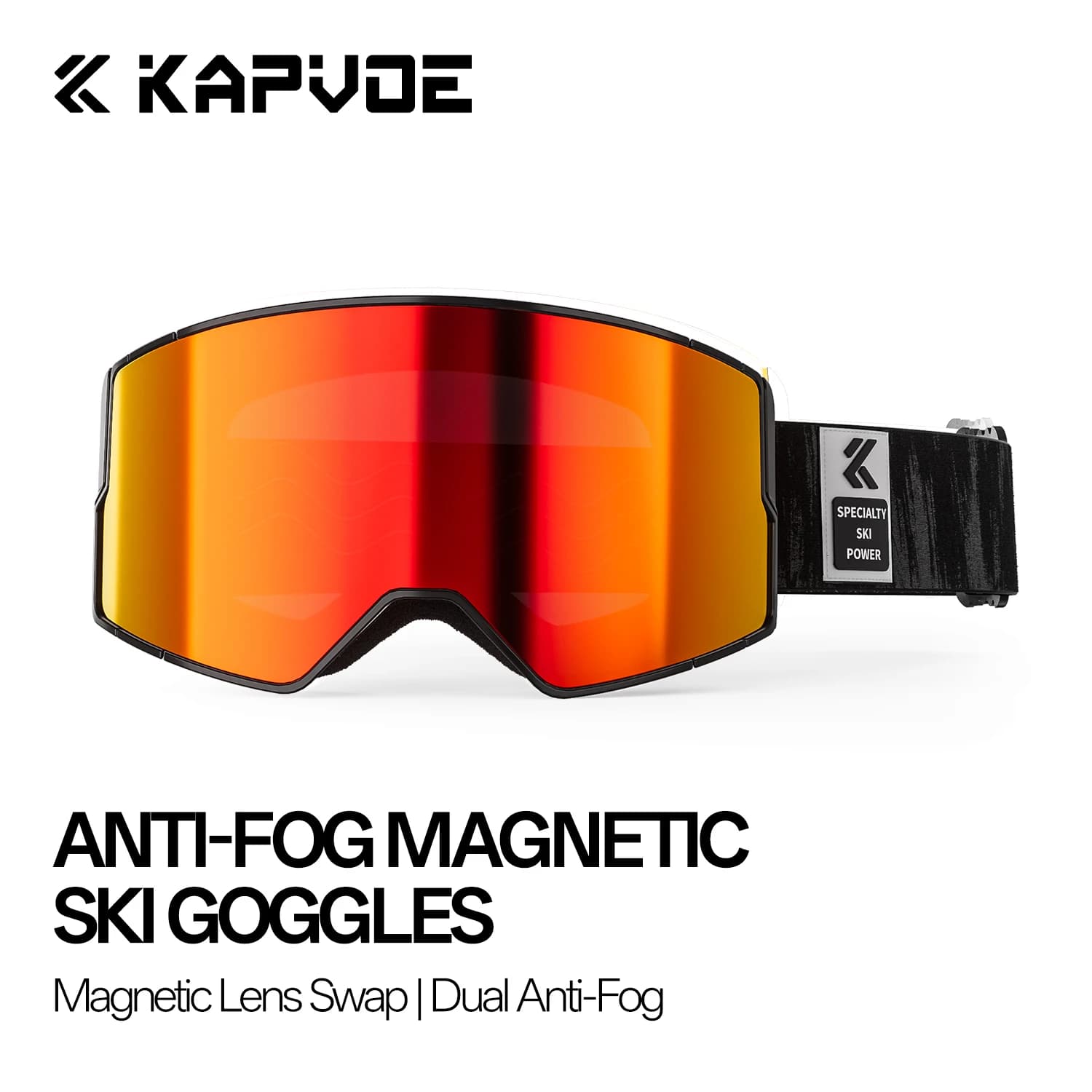 Kapvoe Occhiali da neve Uomo Occhiali da sci fotocromatici Snowboard Maschera antiappannamento per donna Occhiali di protezione UV400 Motoslitta Inverno