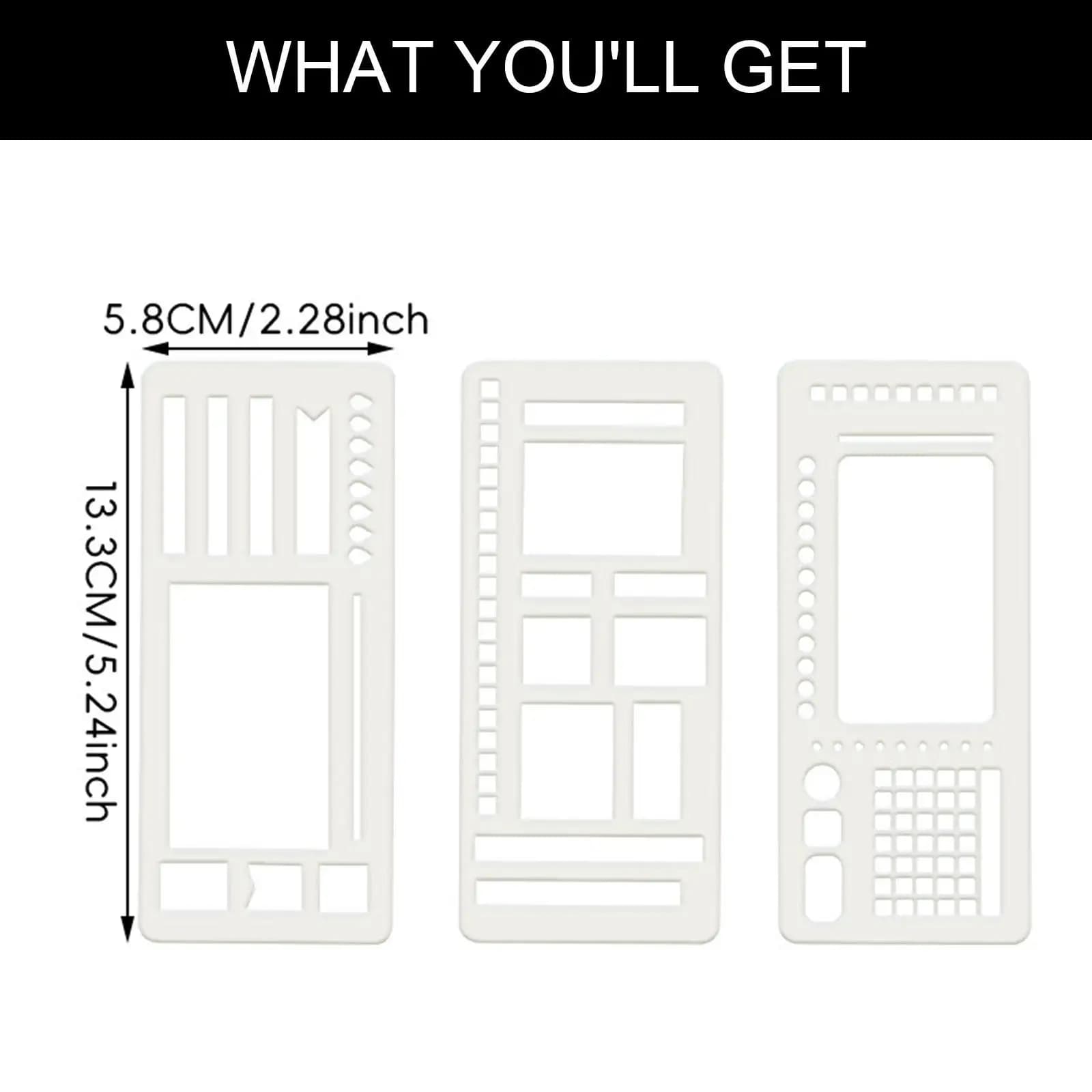 Multilayer Planner Stencil Templates PVC Kit for Journaling Tracker Scrapbooking and Craft Design