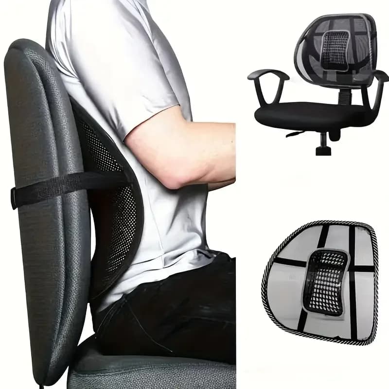 Supporto lombare in rete per seggiolino auto - Tutore per schienale ergonomico con perline massaggianti, cuscino per sedia per comfort per ufficio domestico