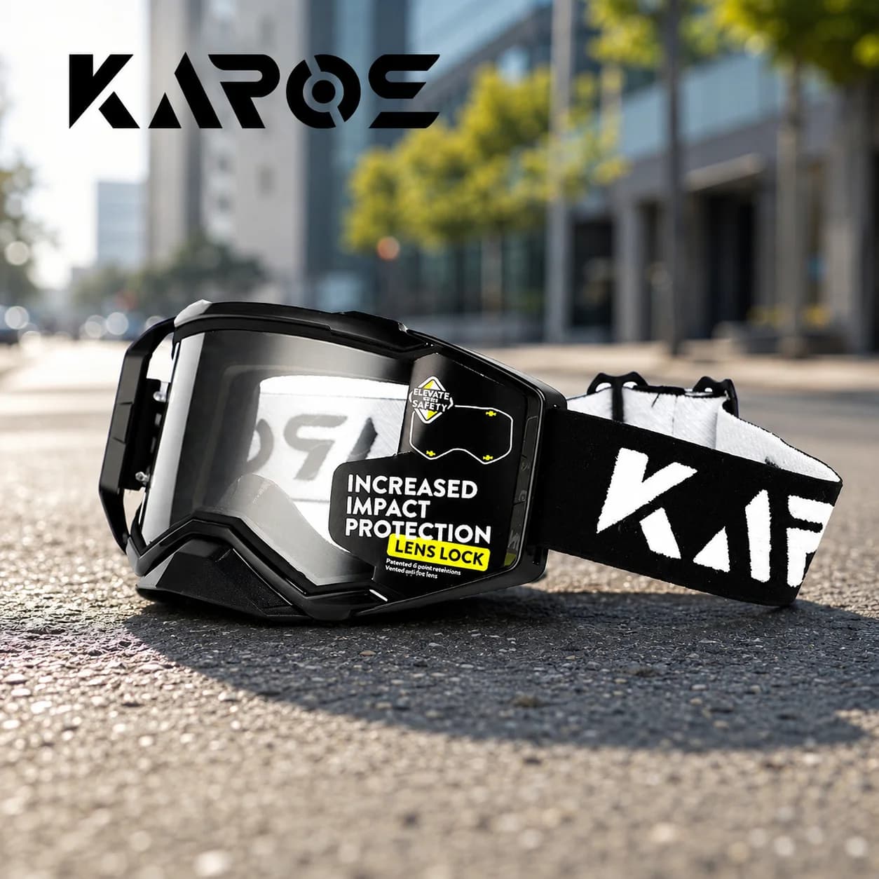 Karos Motorcycle Motocross Goggles Men Women UV400 Windproof Protective Riding Glasses for Off Road Dirt Bike MTB Ski Cycling