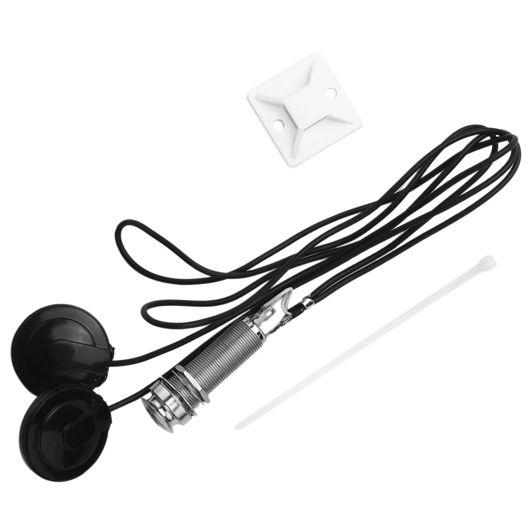 CGDS-5X Trasduttore a disco piezoelettrico 2 in 1 con lunghezza cavo di 21 pollici e jack di uscita da 1/4 di pollice per chitarra, violino, ukulele (con copertura)