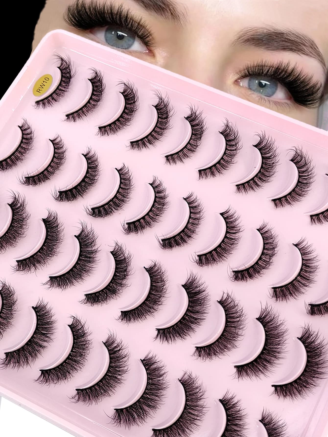 HBZGTLAD 20 pairs of fake natural long eyelashes fake short eyelashes for makeup