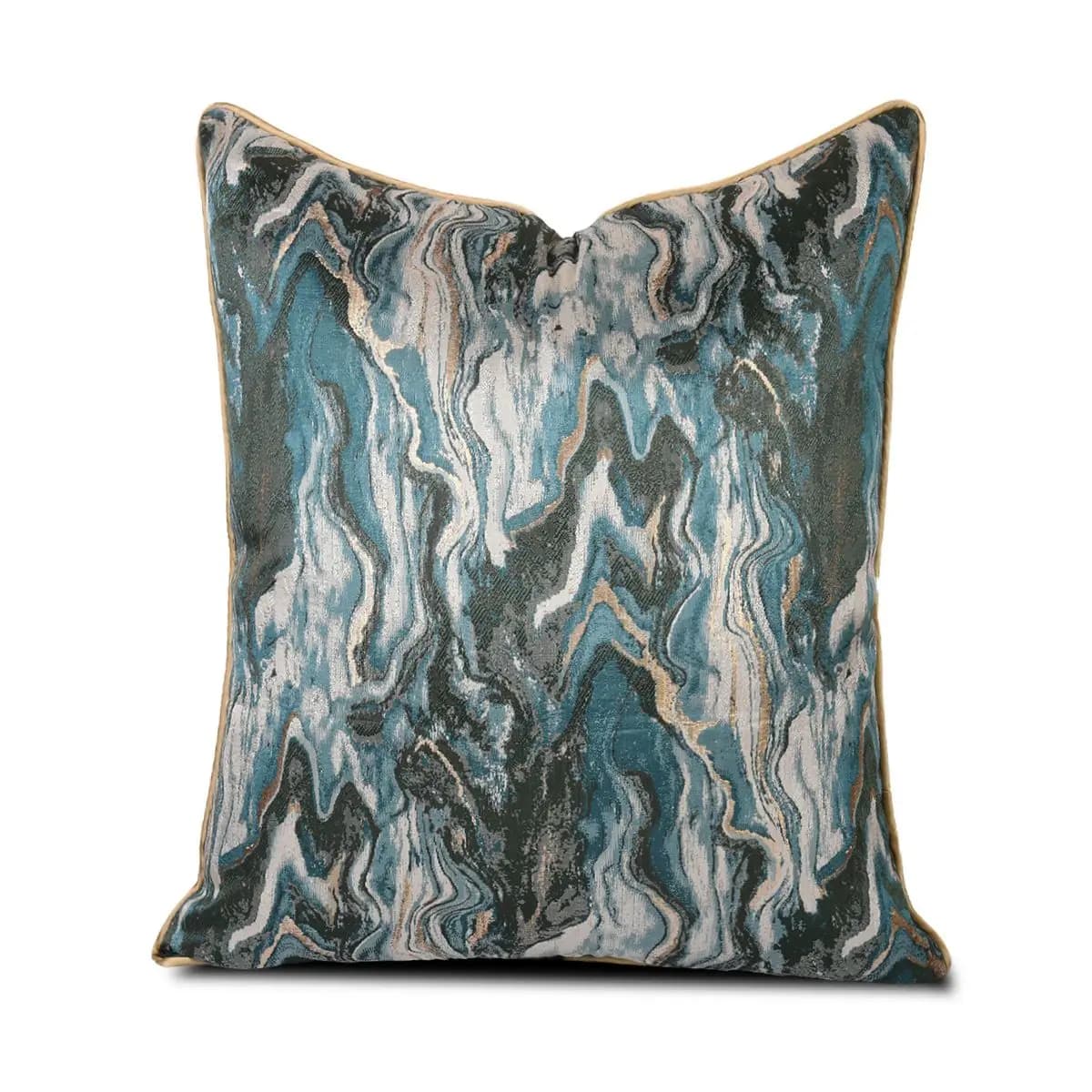 Blue Luxury Sofa Bearings with Geometric Pattern for Home Decoration 30x50 45x45 50x50 60x60cm