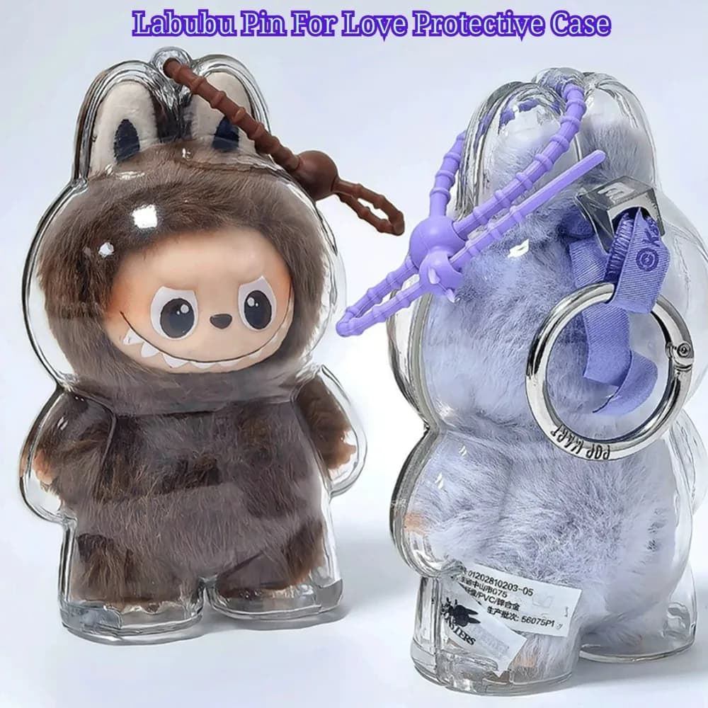 NEW Labubub 4.0 Pin For Love Protective Case Transparent Display Box Dust Cover Storage Box of Doll Accessories Labu