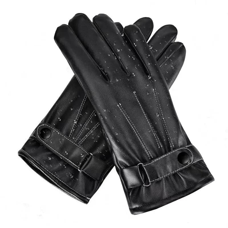 Guanti caldi Guanti da ciclismo invernali da uomo Guanti touchscreen per la stagione fredda Guanti da sci in pelle per la guida in bicicletta all'aperto