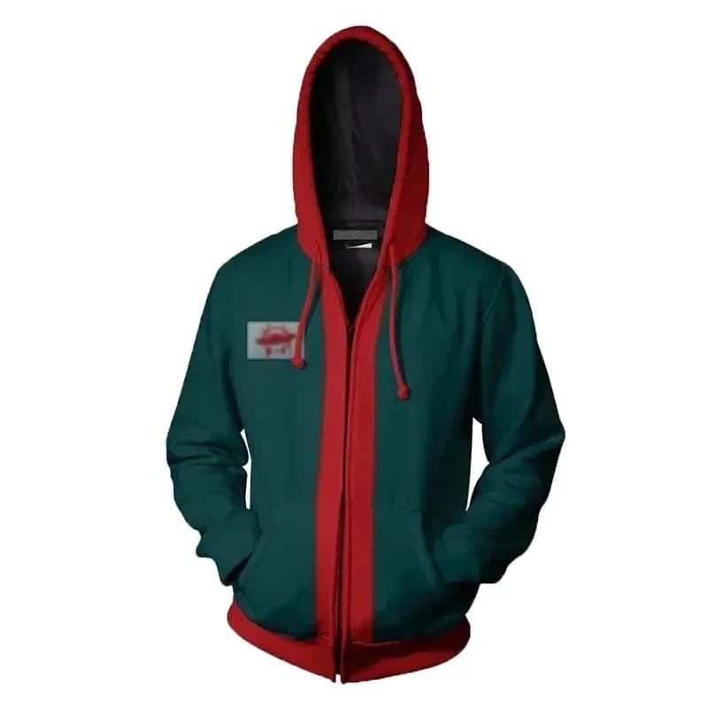 (#^.^#) 2026 New Miles Morales Cosplay Costumes for Men, 3D Printing Zipper Jacket, Anime Hoodies, Green Hooded Sweat →_→LOOK ME