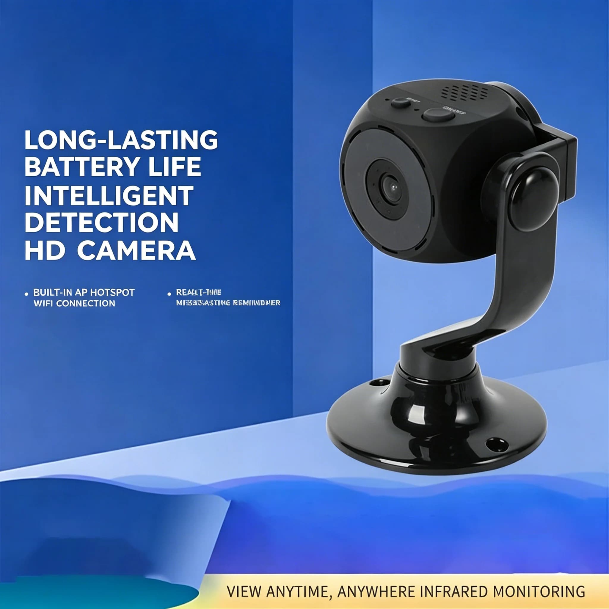 Telecamera WiFi H10 per Casa Intelligente, 1080P HD, Monitoraggio Remoto, Sicurezza CCTV con Visione Notturna, Rilevamento Movimento, Audio Bidirezionale, Baby Monitor