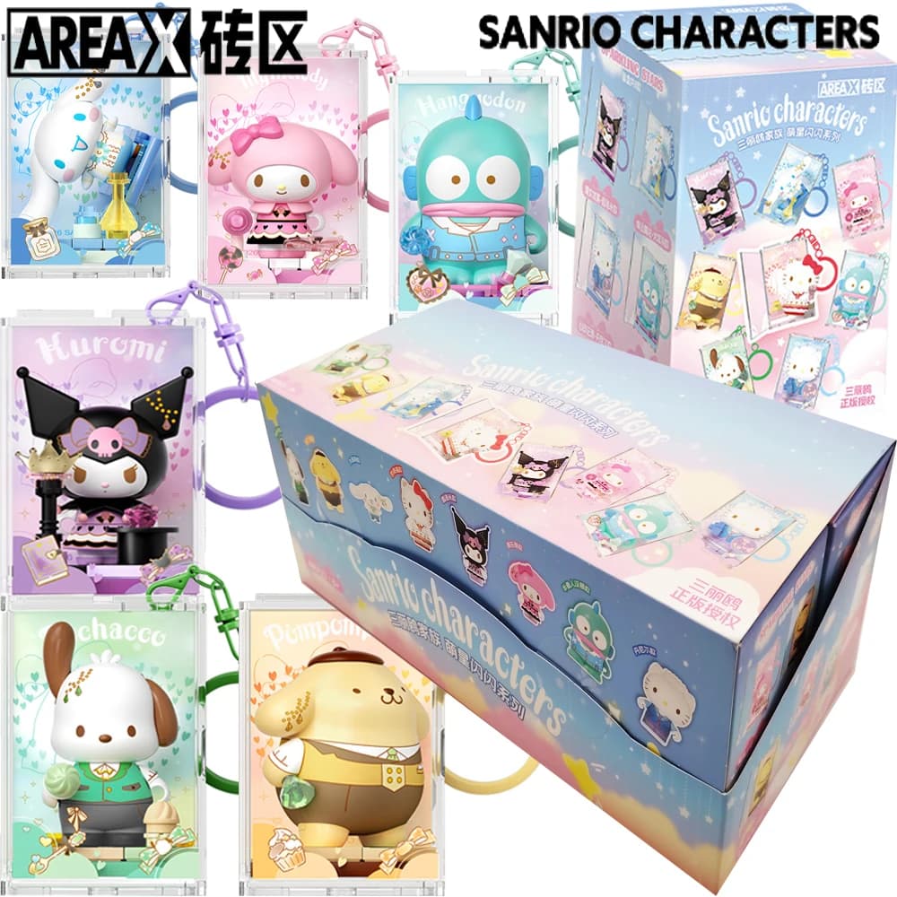 Ciondolo Trendy Ufficiale AREAX Sanrio Blind Box Pochacco My Melody Personaggi Anime Accessori Creativi per Zaini Giocattoli Regali Divertenti