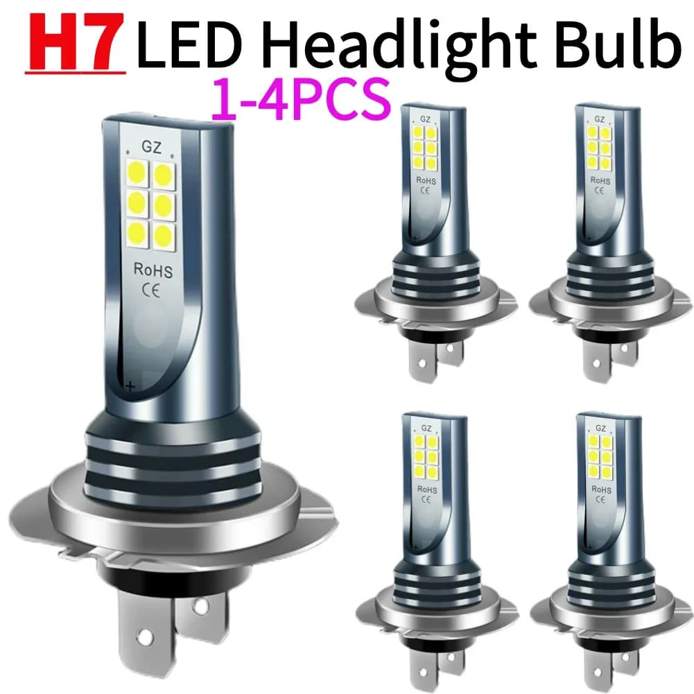Lampadina per fari a LED H7 12/24V Lampadina per fendinebbia per auto 30000LM Fascio alto e anabbagliante per auto IP67 Impermeabile Luce freno super luminosa Accessorio per auto