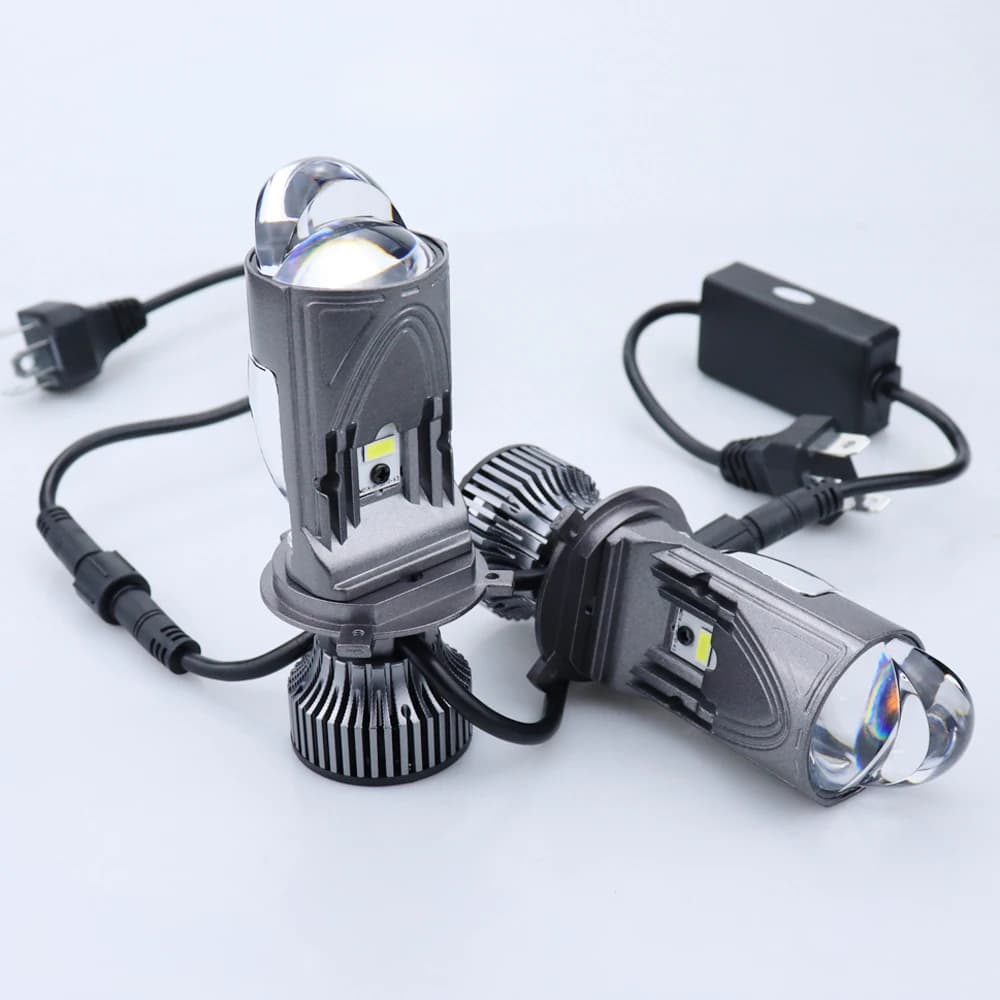 H4 Bi LED Lente per proiettore 300000LM Plug & Play Mini Lampadina per auto Canbus Auto Faro Turbo Lampada Doppio fascio alto basso 12V 24V 32V