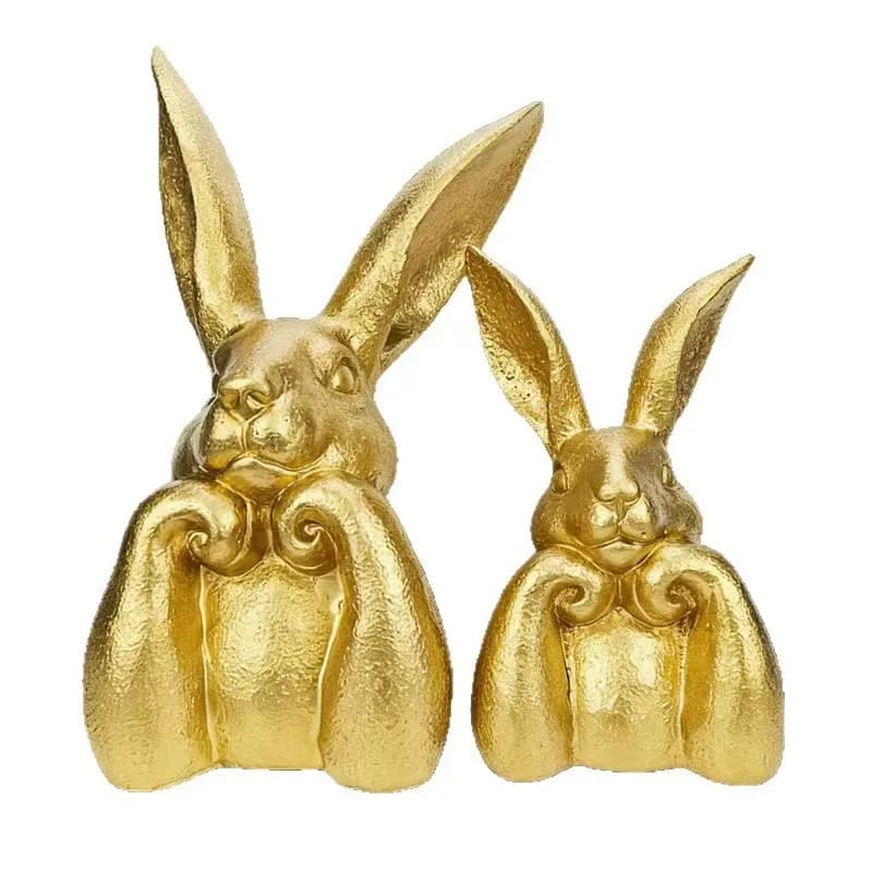Statuetta di Coniglio Pasquale Stampata in 3D, Stile Nordico Moderno, Lussuoso Busto di Coniglietto Carino che Ti Sguarda, Decorazione per Casa e Soggiorno