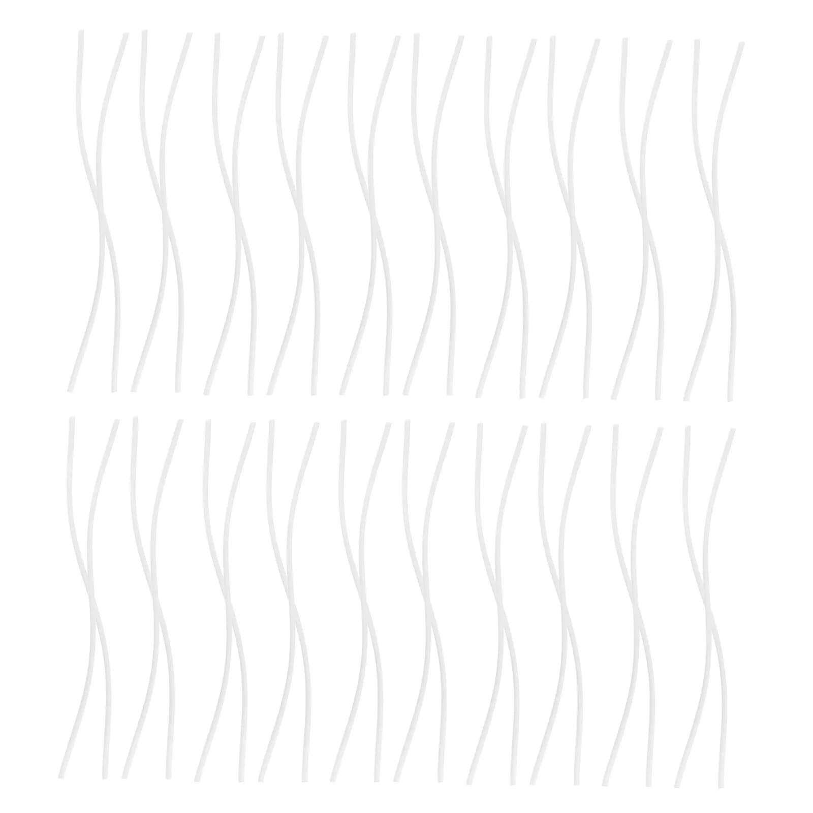 100 Pieces Bastoncini Curves for Diffuser of Aromi, Fiber Parts for Essential Oil Diffusers, for Home and Office