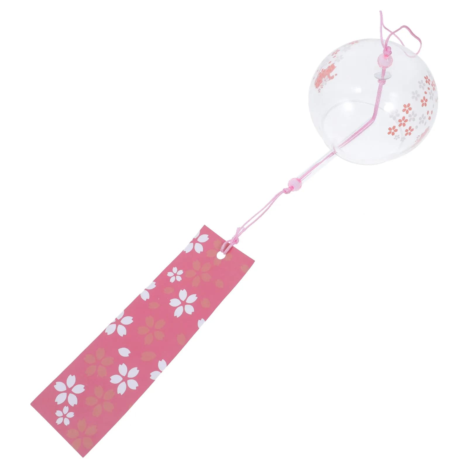 Japanese Wind Chime Pendant Glass Craft Ornament Vintage Style Hanging Wind Bell with Fair-Sounding Bell Voice for Living Room