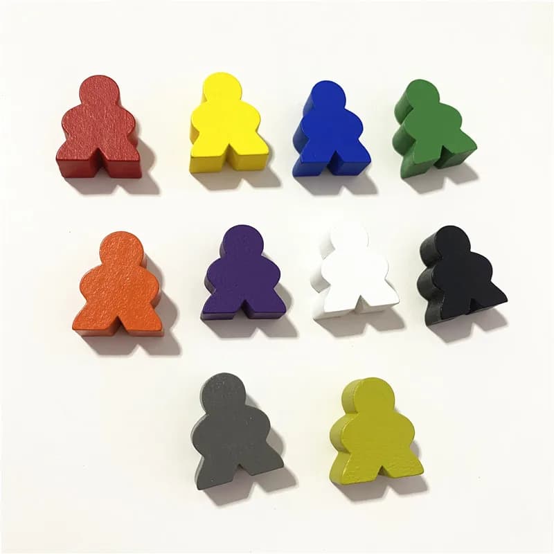 Pezzi degli scacchi umanoidi in legno di grandi dimensioni 20 * 23 * 10mm da 10 pezzi per accessori di gioco