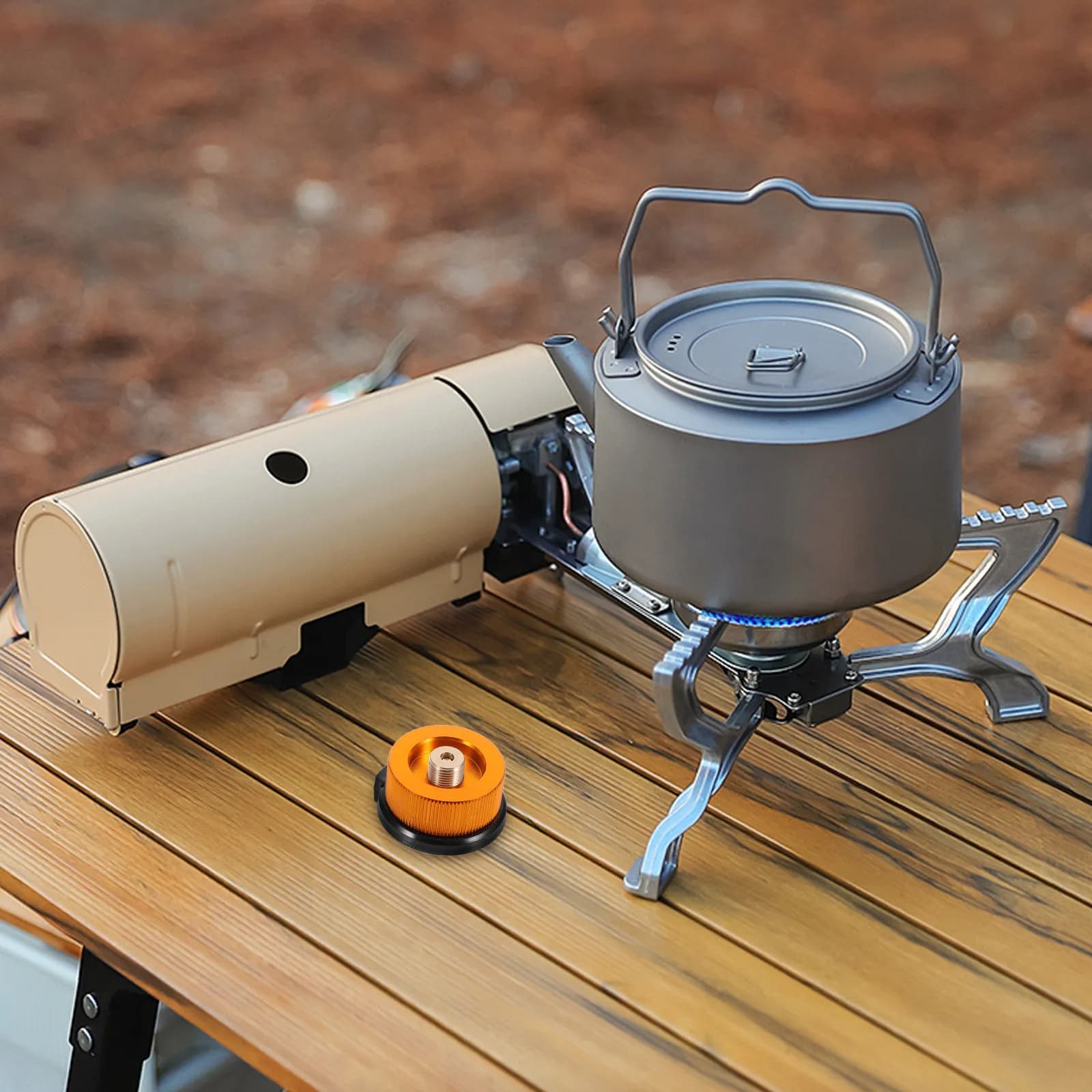 Adattatore per bombola di gas, convertitore per fornello da campeggio, mini bruciatore, ugello per bombola di gas, ricambio per trasferimento carburante da backpacking