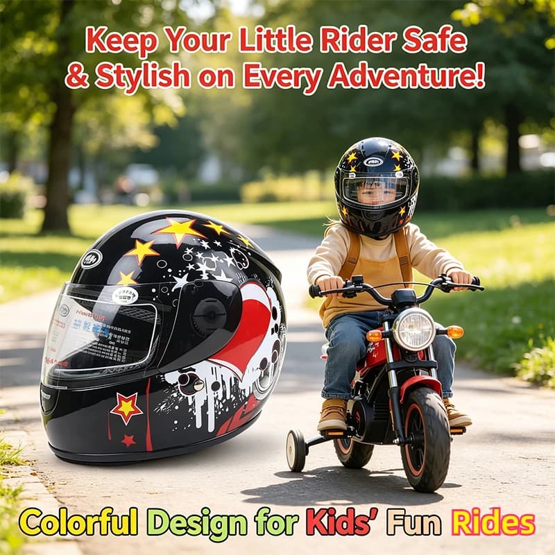 GSB Children Motorcycle Helmet DOT Certified Detachable Neck Scarf Karting Racing Safety Helmet For Kids